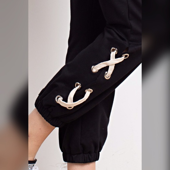 LAST 1! 💕Super soft French Terry Lace up Joggers - Picture 4 of 4